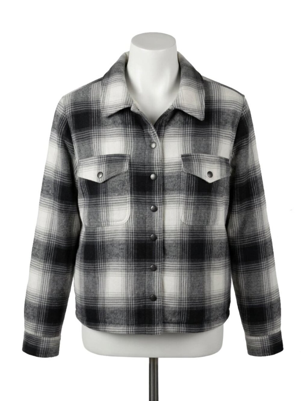 Lucky Brand Sherpa Lined Plaid Flannel Jacket Shacket